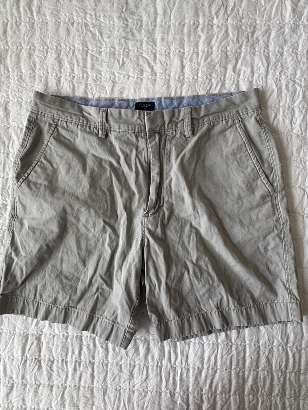 J. Crew Men's Flat Front Light Khaki Shorts